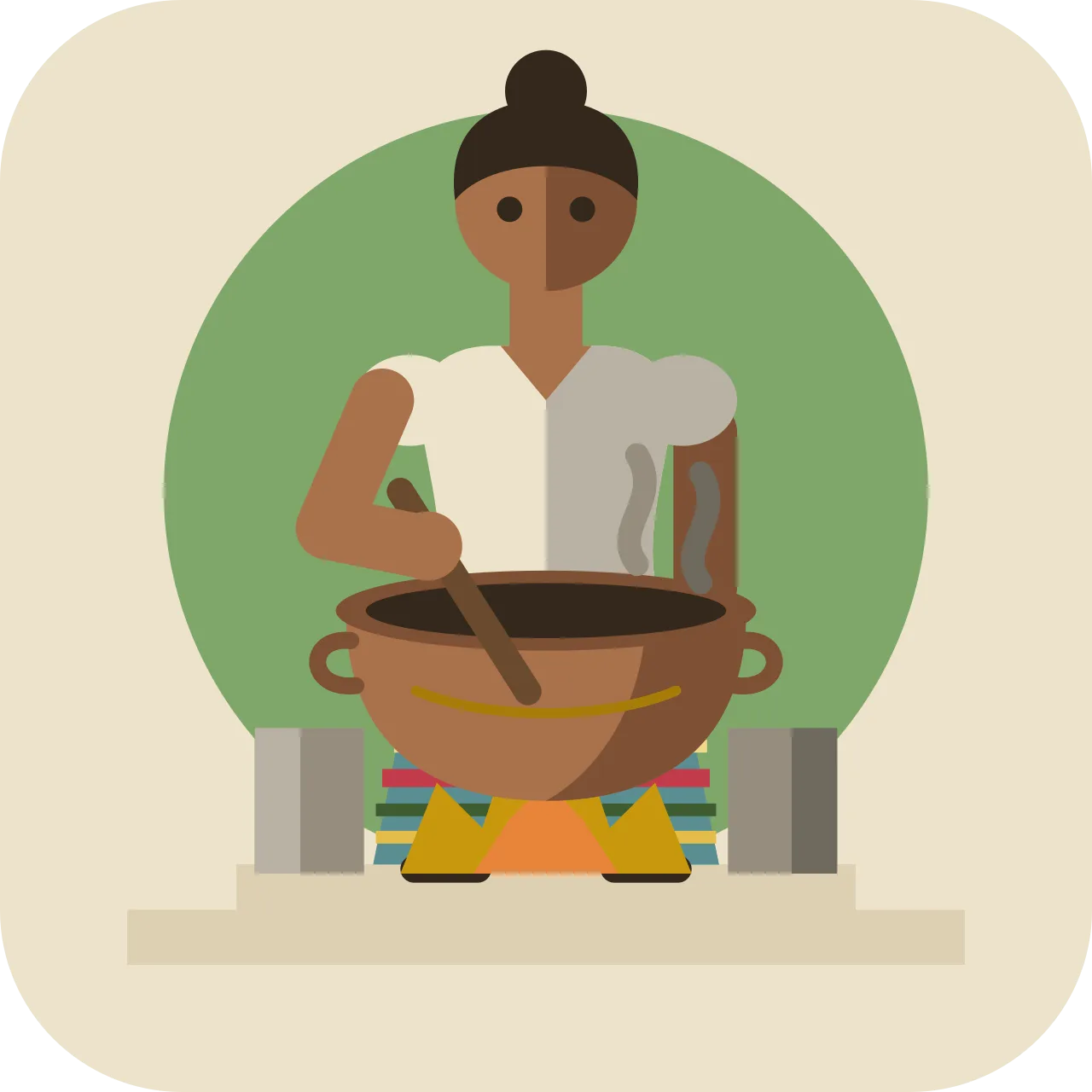 mana — cocinar, cocer